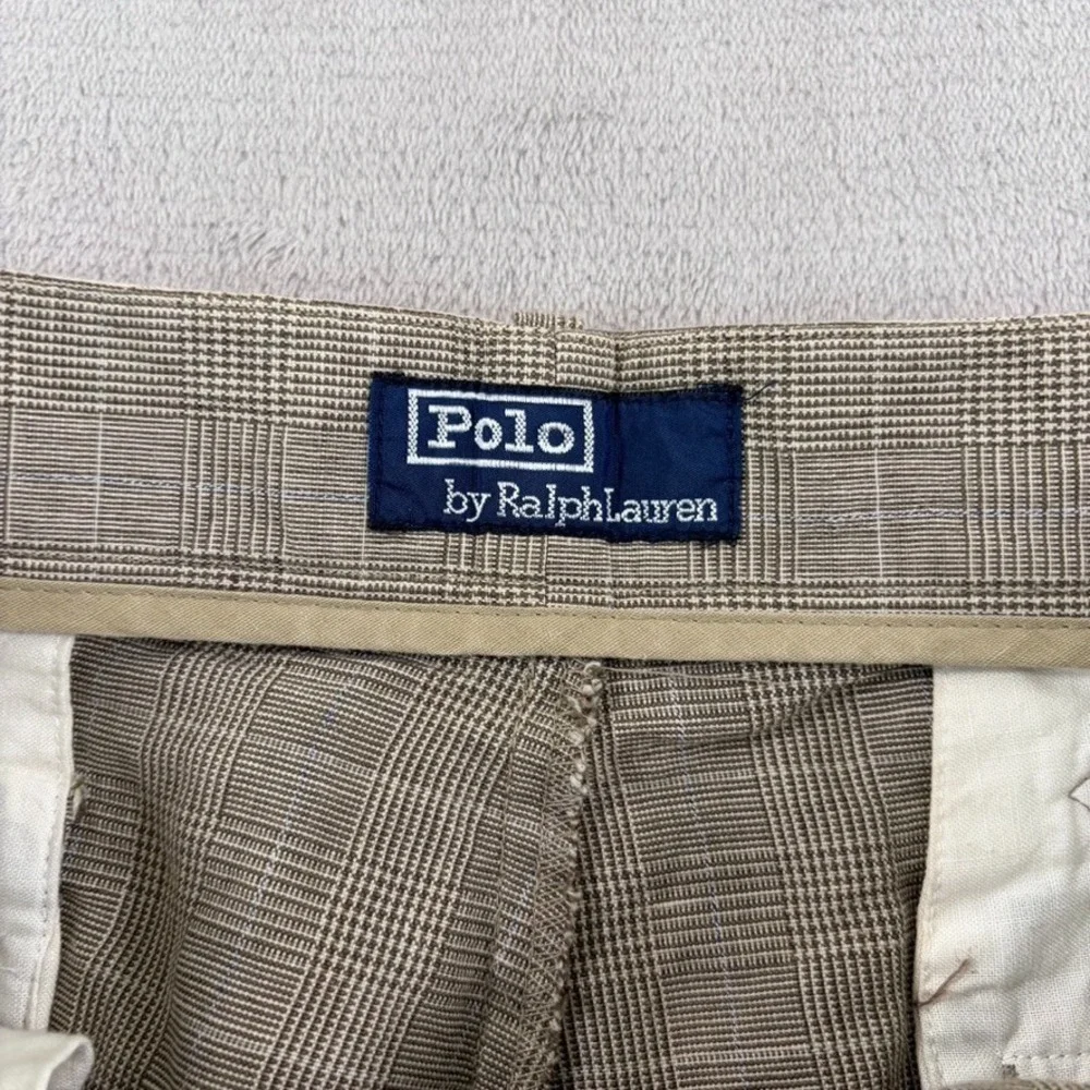 Vintage Polo Ralph Lauren Buckle Back Adjusters Pants Ramie Blend 32x29 (Tag 34)